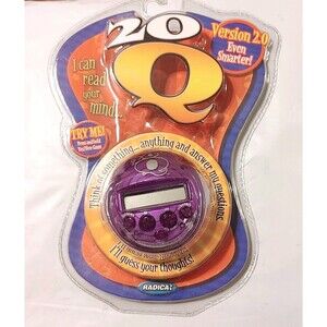Radica 20Q 20 Questions Version 2.0 Purple Hand Held Electronic Game 2007 Unopen